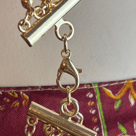 SAACHI Deep Ruby Red Layered Crystal Glass Necklace - Picture 6 of 15